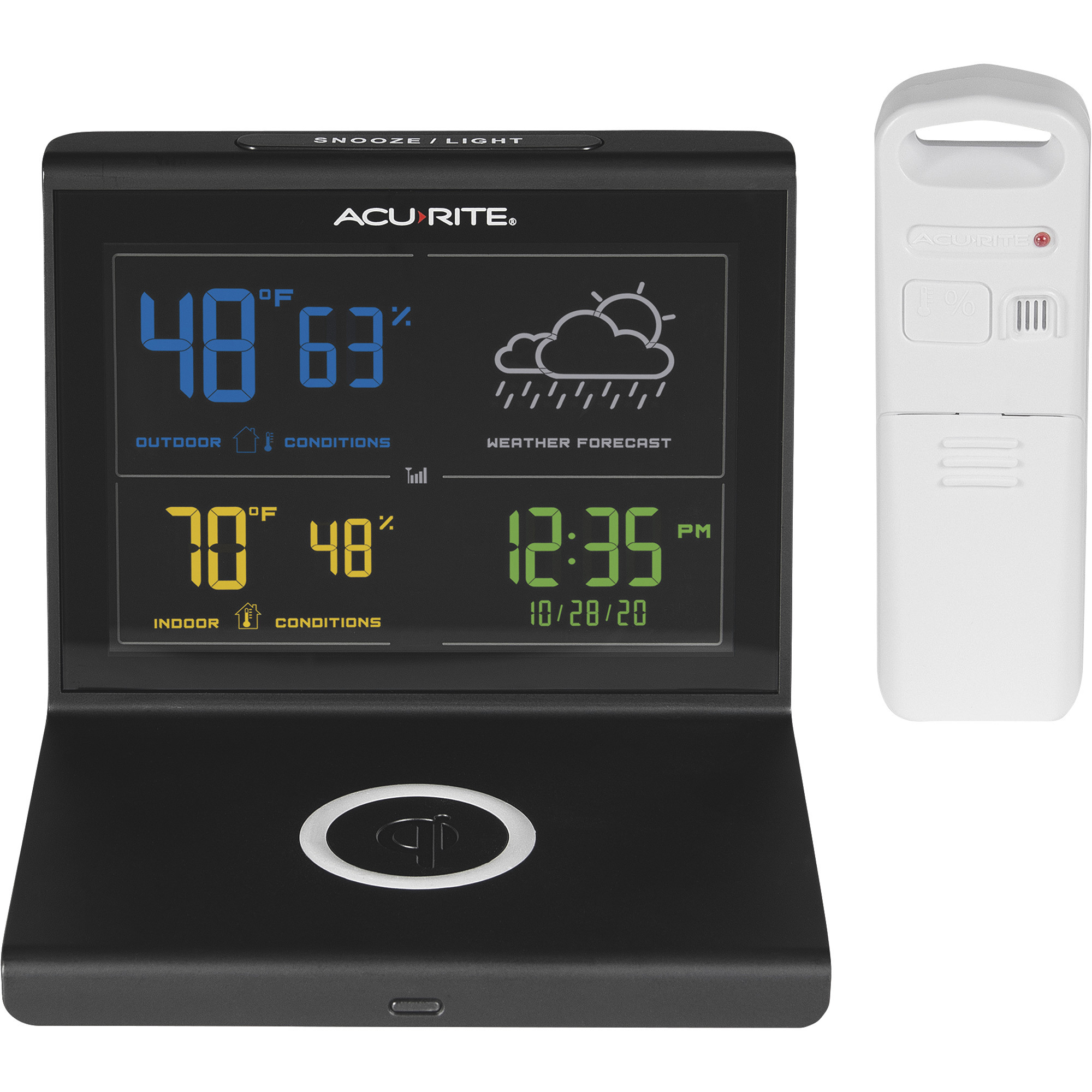 AcuRite Weather Forecaster with Wireless Qi Charging Pad, Model# 01193A1